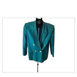Giorgio Sant’Angelo Teal Double Breasted Blazer Size 12